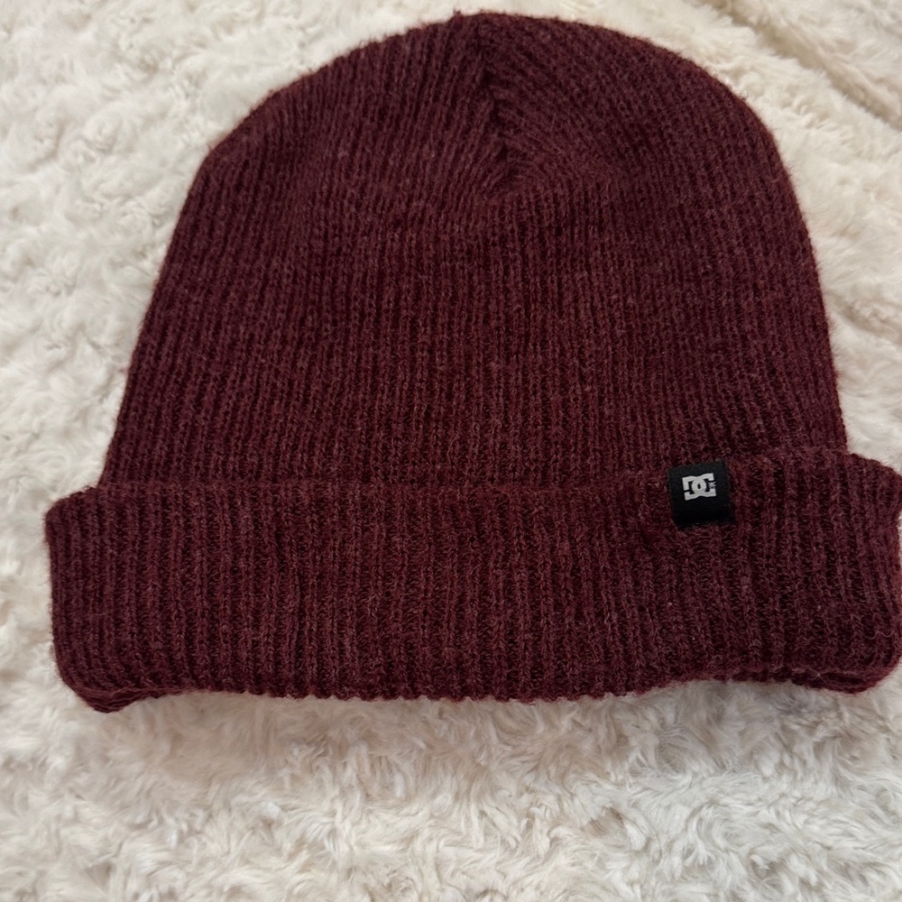 DC Maroon Knit Beanie